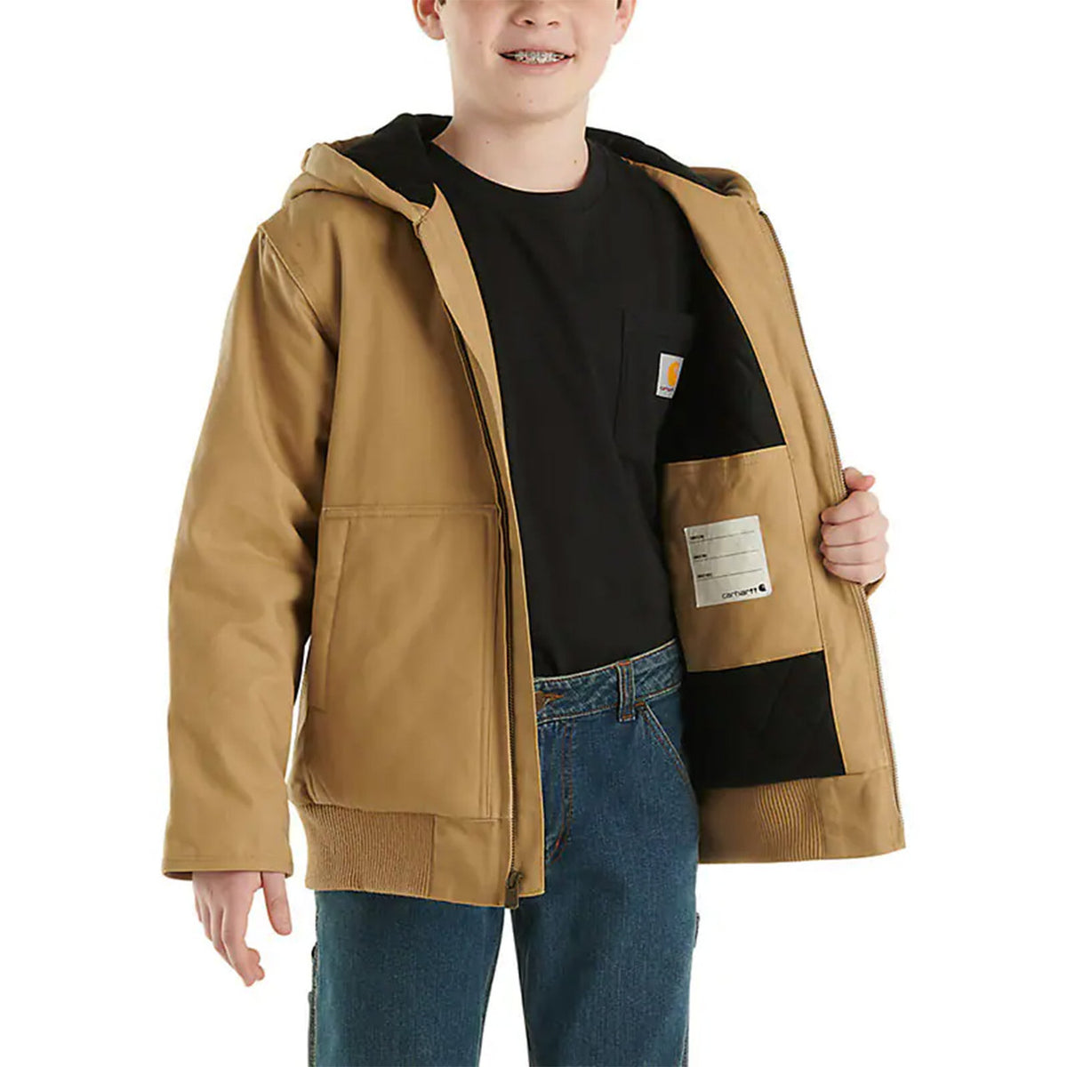 Carhartt Child Flannel Quilt Lined Active Jac inside image