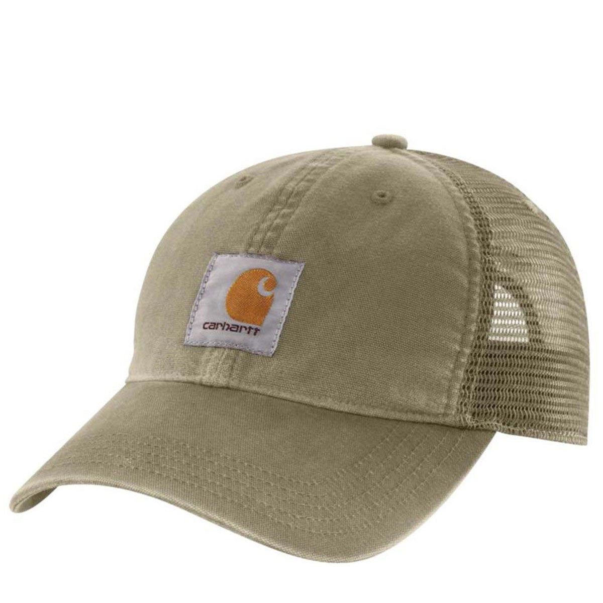 Carhartt Canvas Mesh Back Cap Image in Burnt Olive