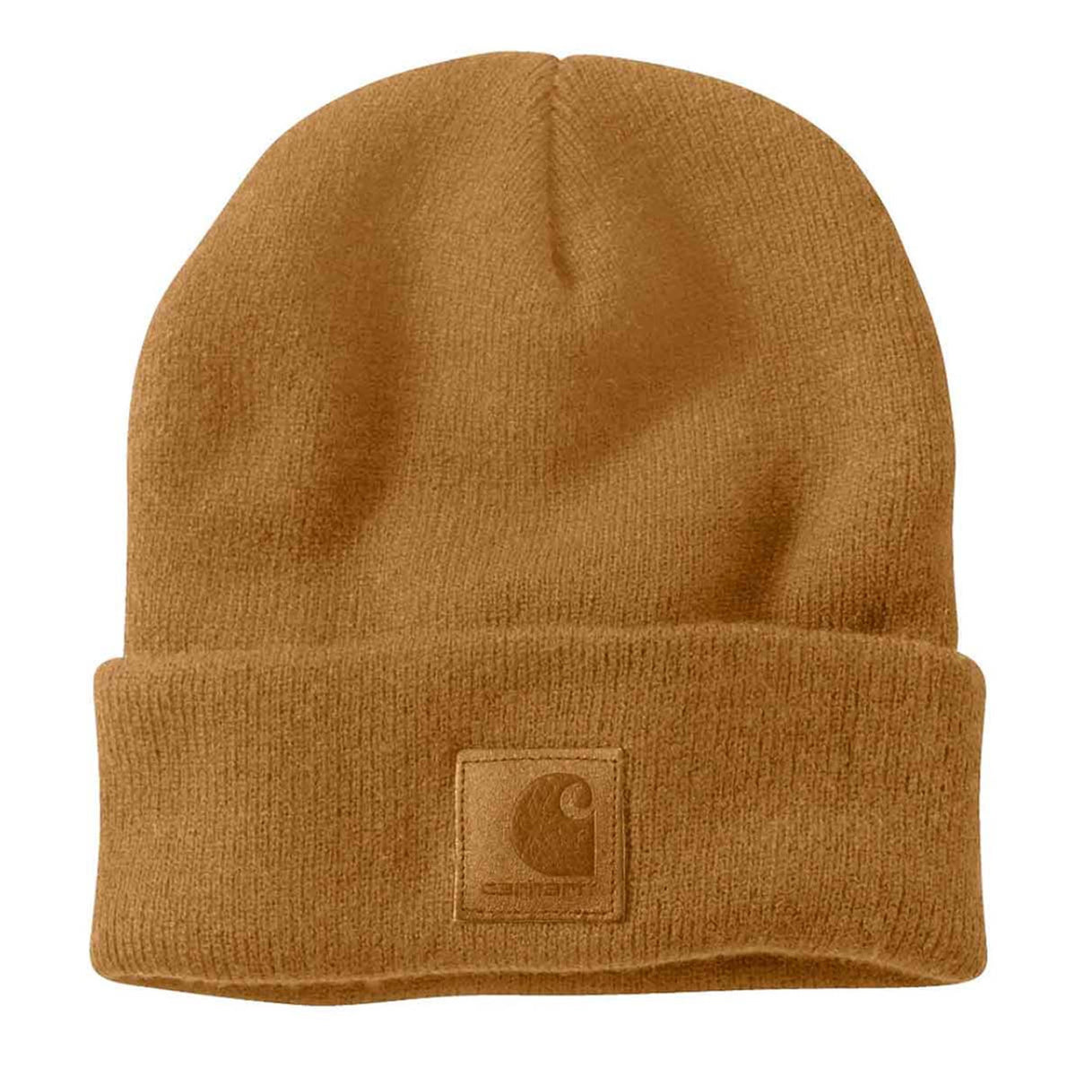 Product Image of the Carhartt Carhartt Brown Leatherette Watch Cap Beanie.