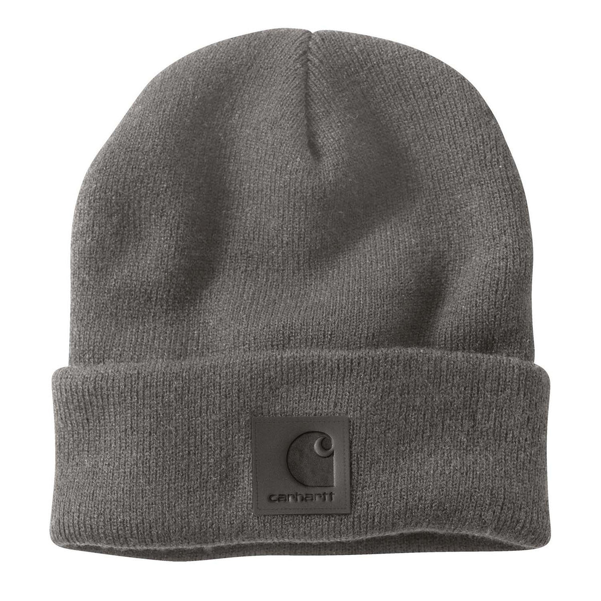 Product Image of the Carhartt Mud Gray Leatherette Watch Cap Beanie.