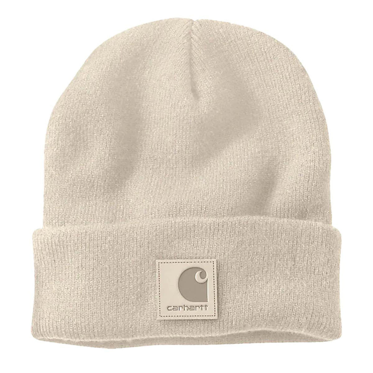 Carhartt Leatherette Watch Cap Beanie Image in Oat Milk