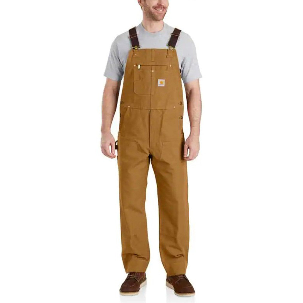 Carhartt Relaxed Fit Duck Bib Overall image in Carhartt Brown