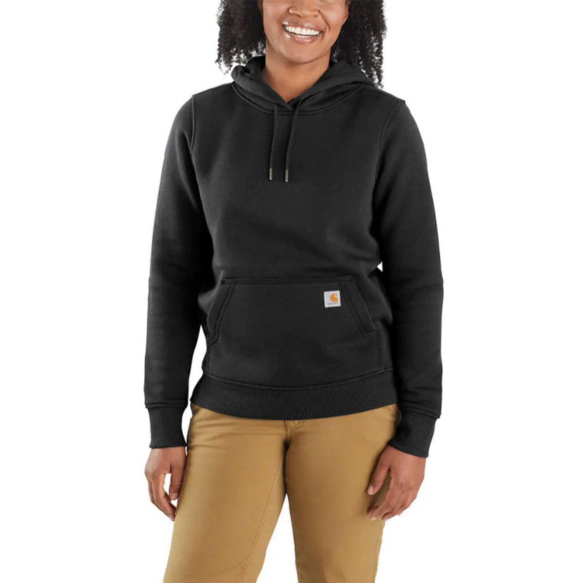 Carhartt Women's Relaxed Fit Midweight Hoodie Image in Black
