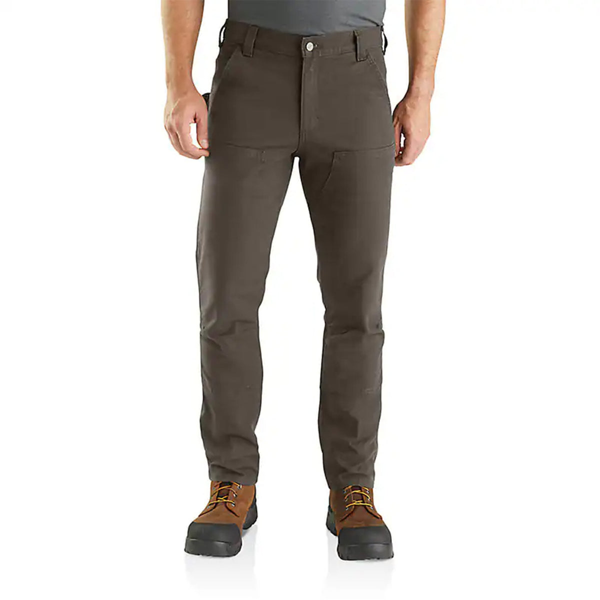 Carhartt Slim Tapered Rugged Flex Duck Double-Front Dungaree image in Tarmac