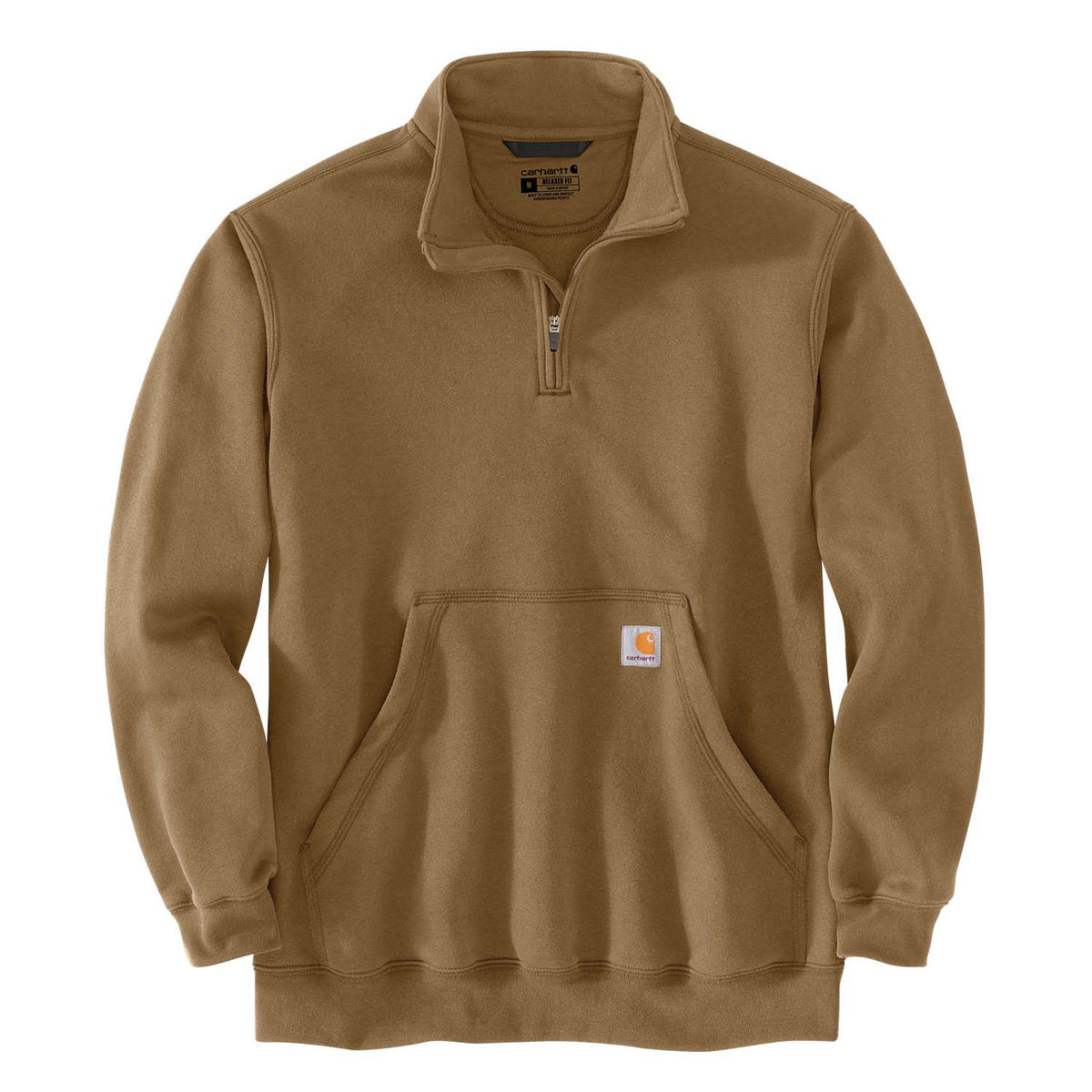 Carhartt Loose Fit Midweight Quarter Zip Mock Neck Sweatshirt image in Night Fatigue