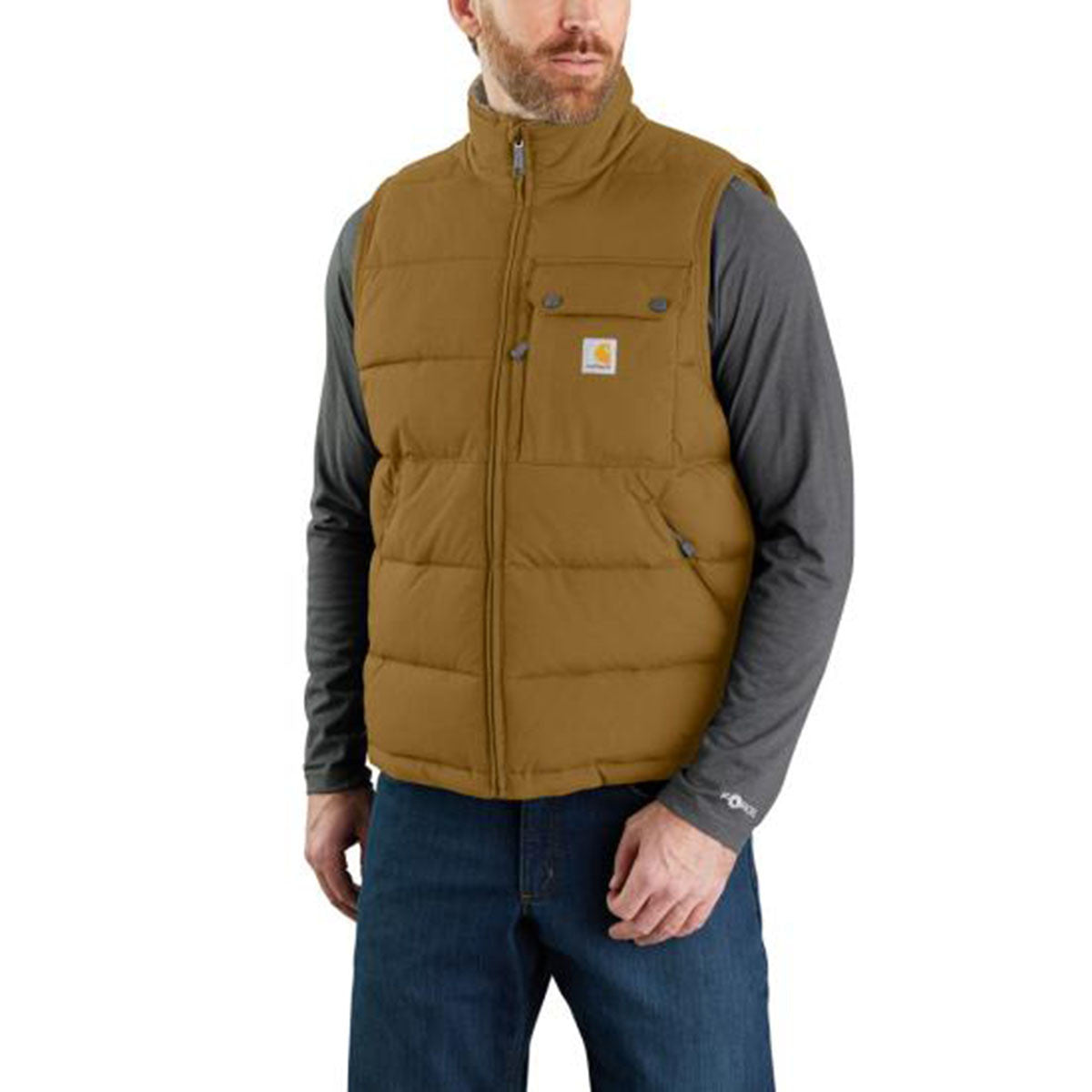 Carhartt Montana Loose Fit Insulated Vest Image in Oak Brown