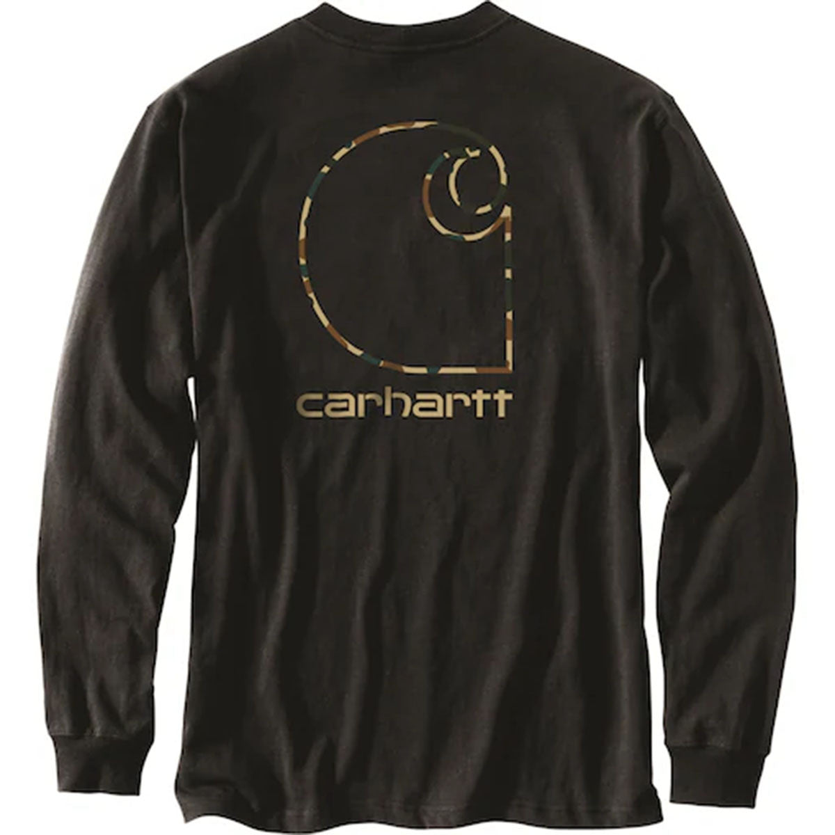 Relaxed Fit Heavyweight Long Sleeve Pocket Camo Graphic T-Shirt