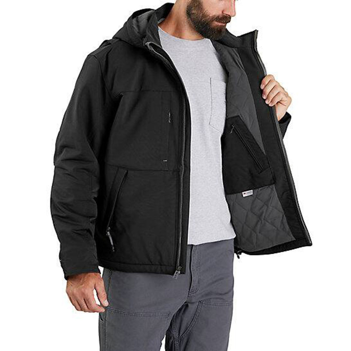 Carhartt Super Dux Full Swing Insulated Tech Jacket Inside Pocket Image in Black