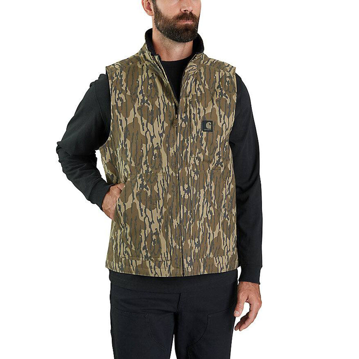 Carhartt Rugged Flex Duck Loose Fit Sherpa-Lined Vest Front Image