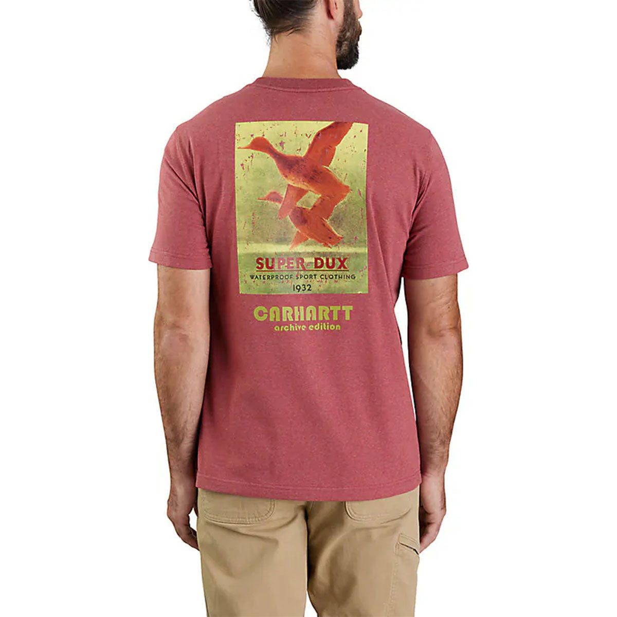 Carhartt Relaxed Fit Heavyweight Short Sleeve Pocket Super Dux Graphic T-Shirt Image