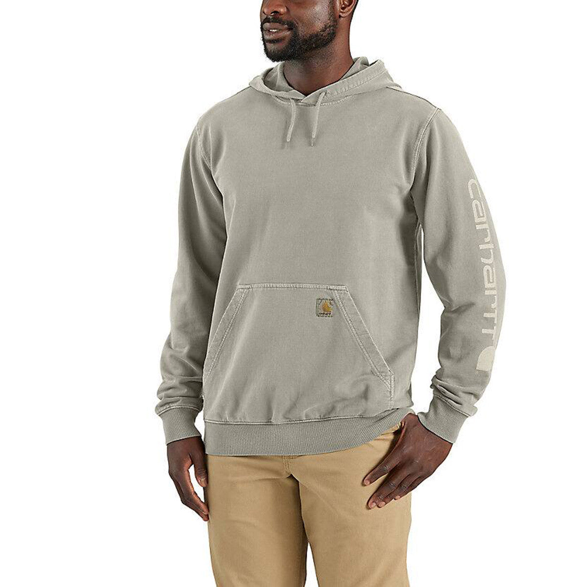 Carhartt Relaxed Fit Midweight Garment Dyed Graphic Sweatshirt Image in Greige