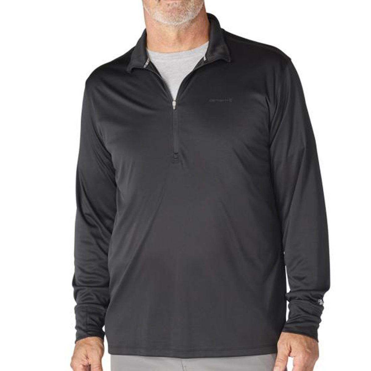 Image of the Carhartt Force Sun Defender Relaxed Fit 1/2 Zip in Black
