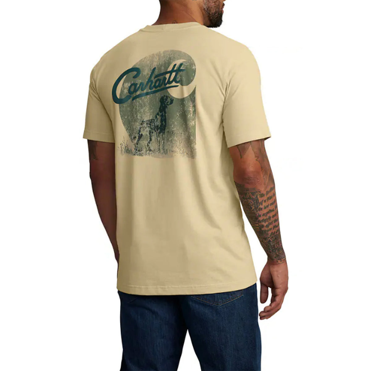 Carhartt Relaxed Fit Lightweight Short-Sleeve Pocket Dog Graphic T-Shirt Back Image
