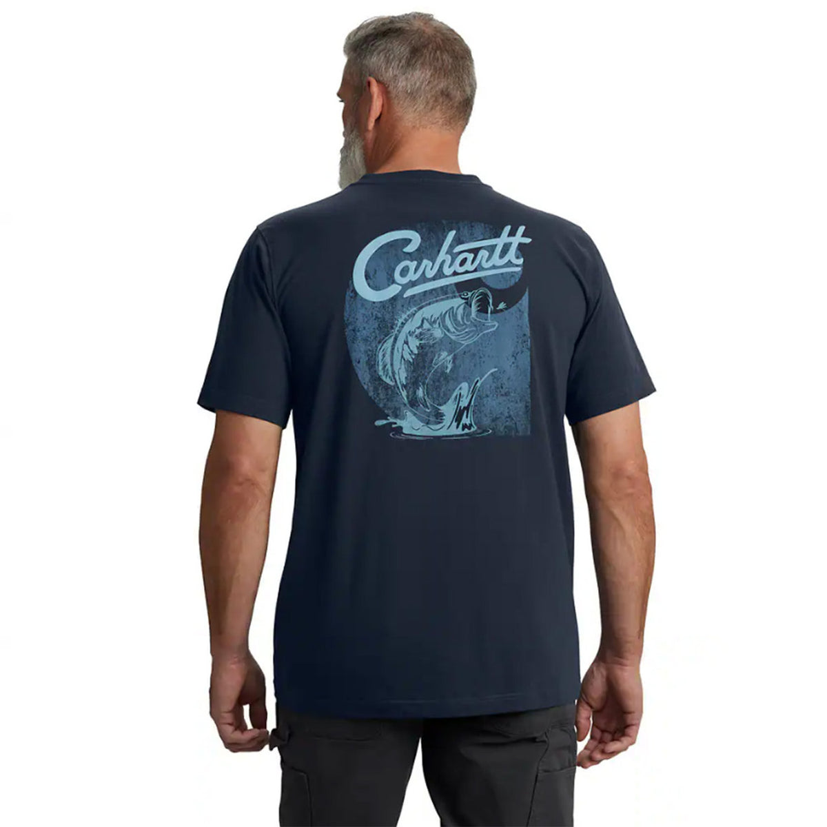 Carhartt Relaxed Fit Lightweight Short-Sleeve Pocket Fish Graphic T-Shirt Back Image