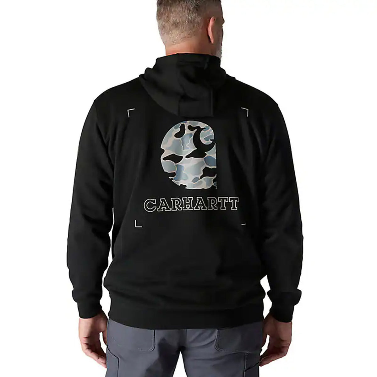 Carhartt Loose Fit Midweight Camo Graphic Sweatshirt back image in Black