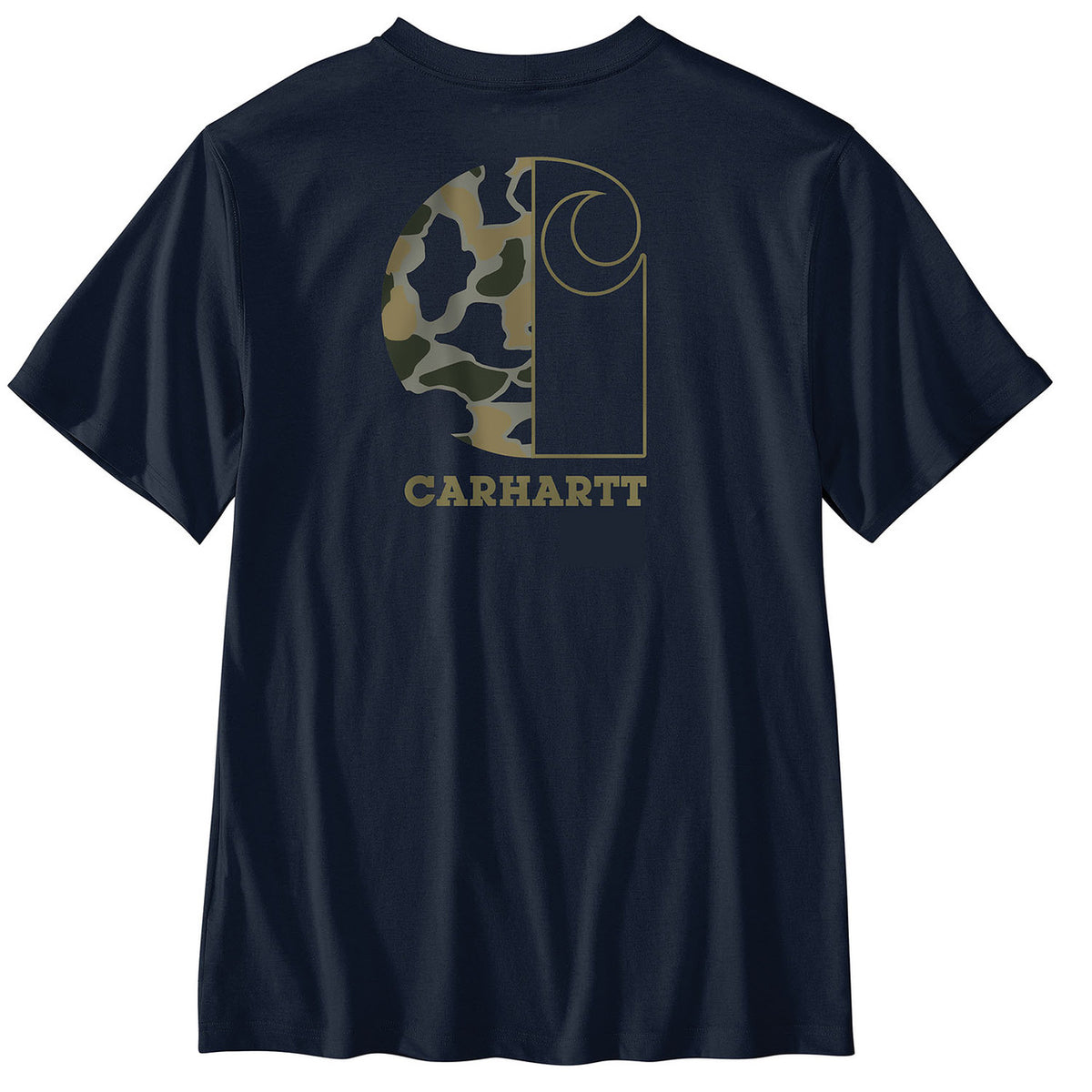 Carhartt Relaxed Fit Lightweight Short-Sleeve Pocket Camo Graphic T-Shirt Image in Navy