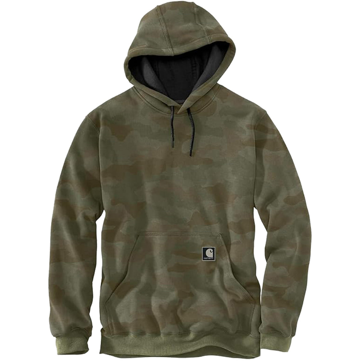 Image of the Carhartt Marquette Camo Sweatshirt in Army Green Heather
