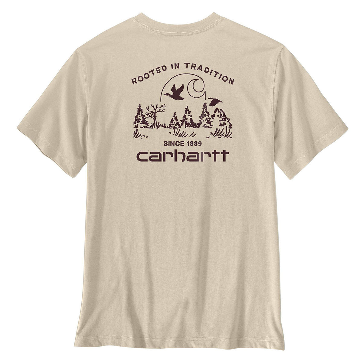 Back Image of the Carhartt Irvine Relaxed Duck Landscape T-Shirt.