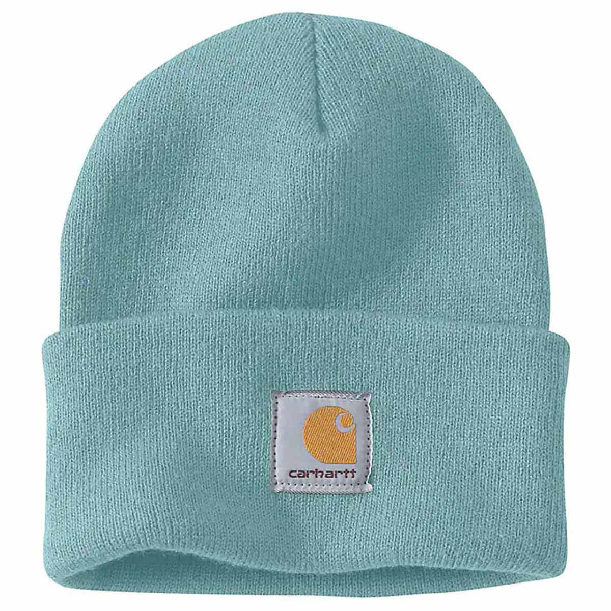 Carhartt Knit Cuffed Beanie Image in Pastel Turquoise