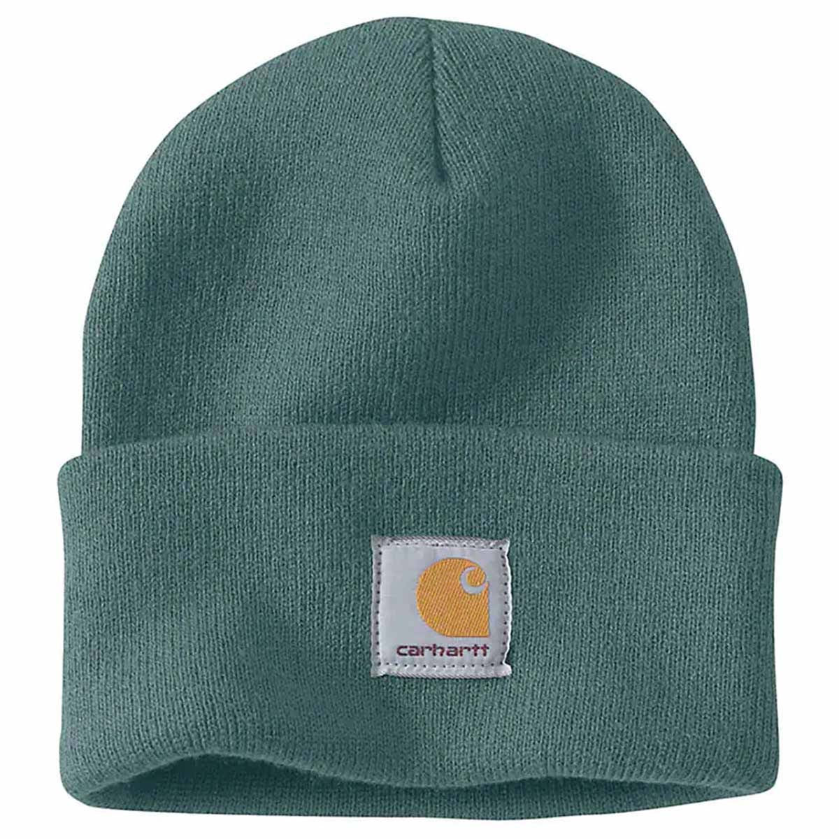 Carhartt Knit Cuffed Beanie Image in Sea Pine Woodrose