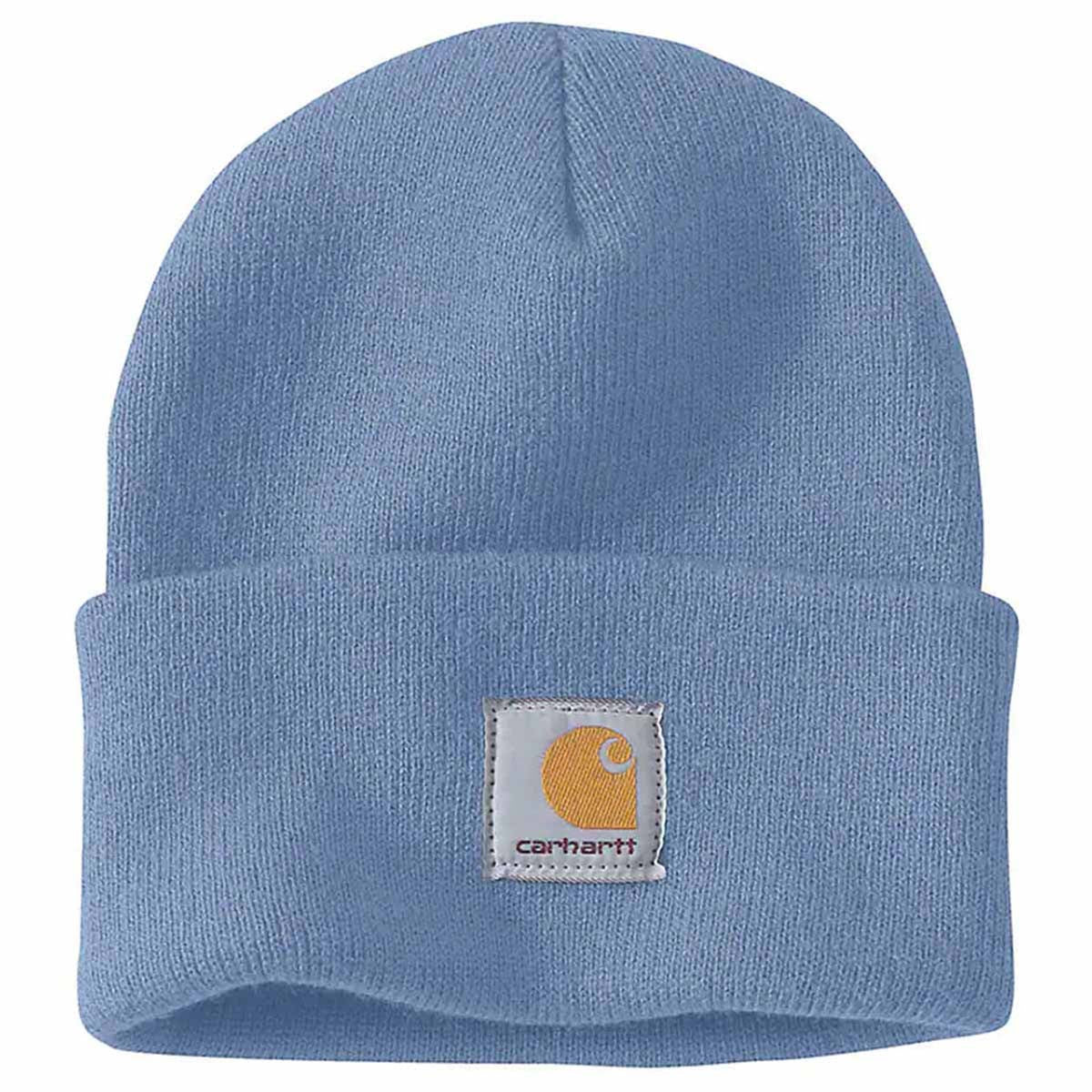 Carhartt Knit Cuffed Beanie Image in Skystone Woodrose