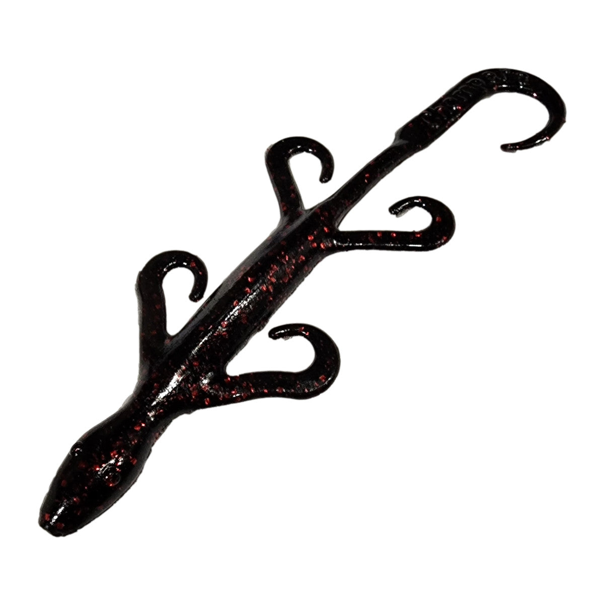 Image of the Chompers 6" Lizard in Black-Red Flake