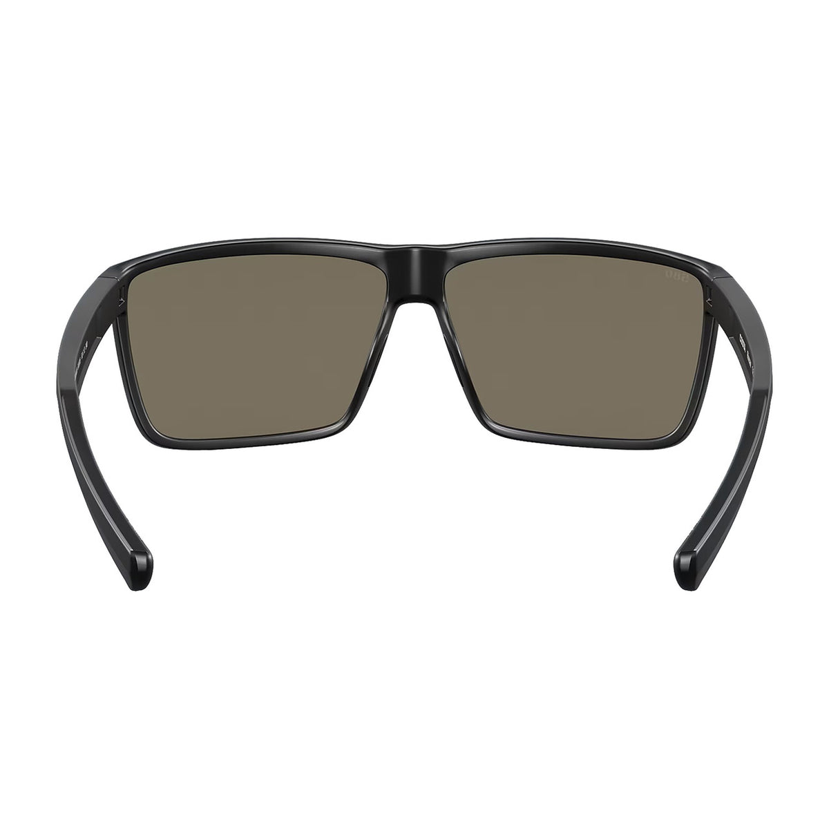 Costa Rincon 580 Glass Polarized Sunglasses Back Image in Matte Black Blue Mirror 580G