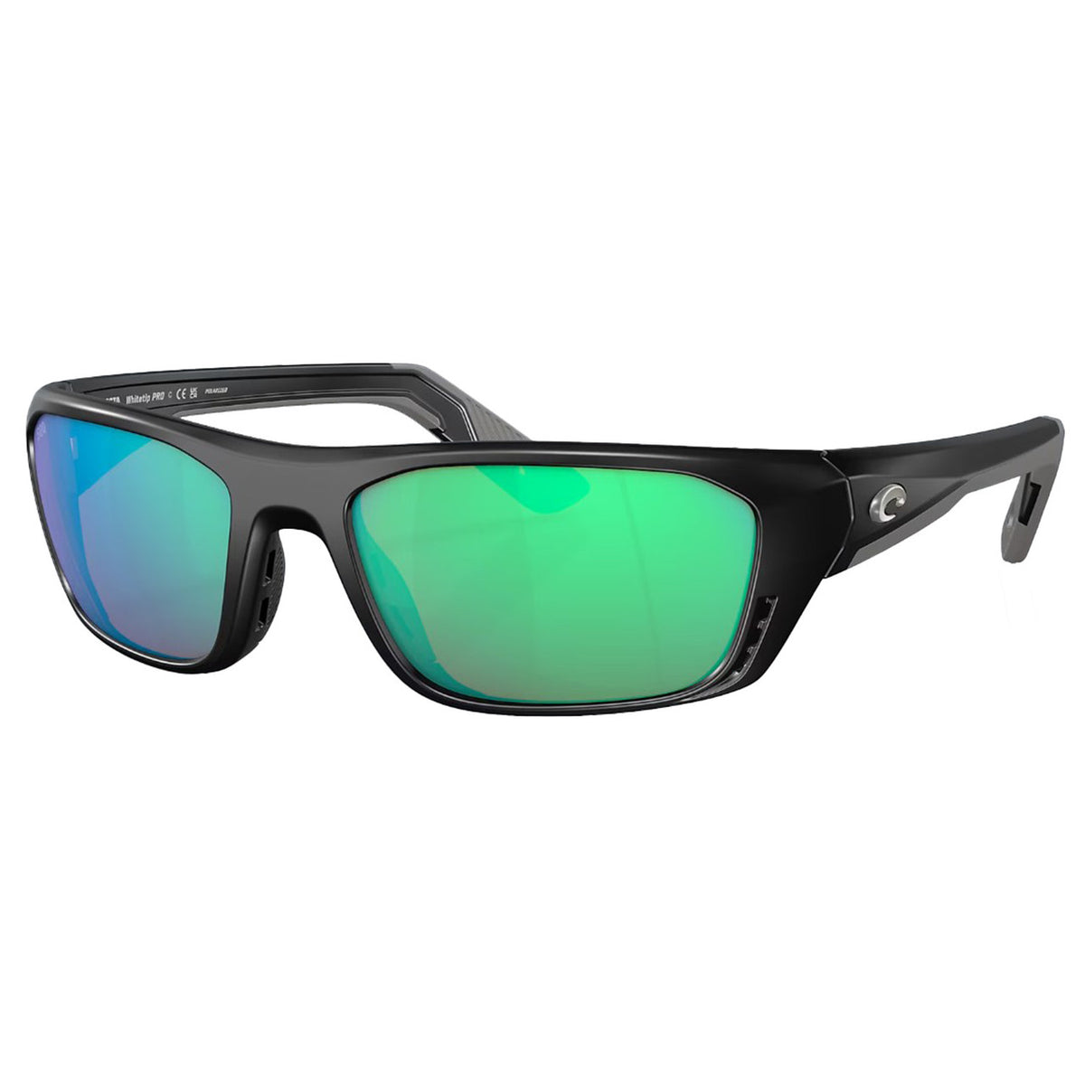 Costa Del Mar Whitetip Pro Sunglasses - Green Mirror 580G Matte Black