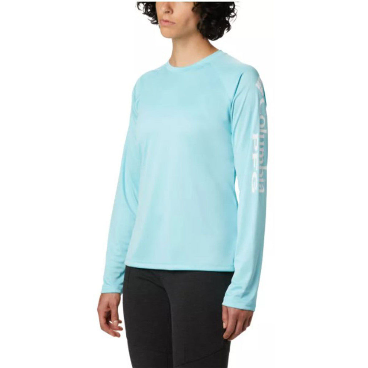 Image of the Columbia Women's Tidal Tee II Long Sleeve in Clear Blue-White