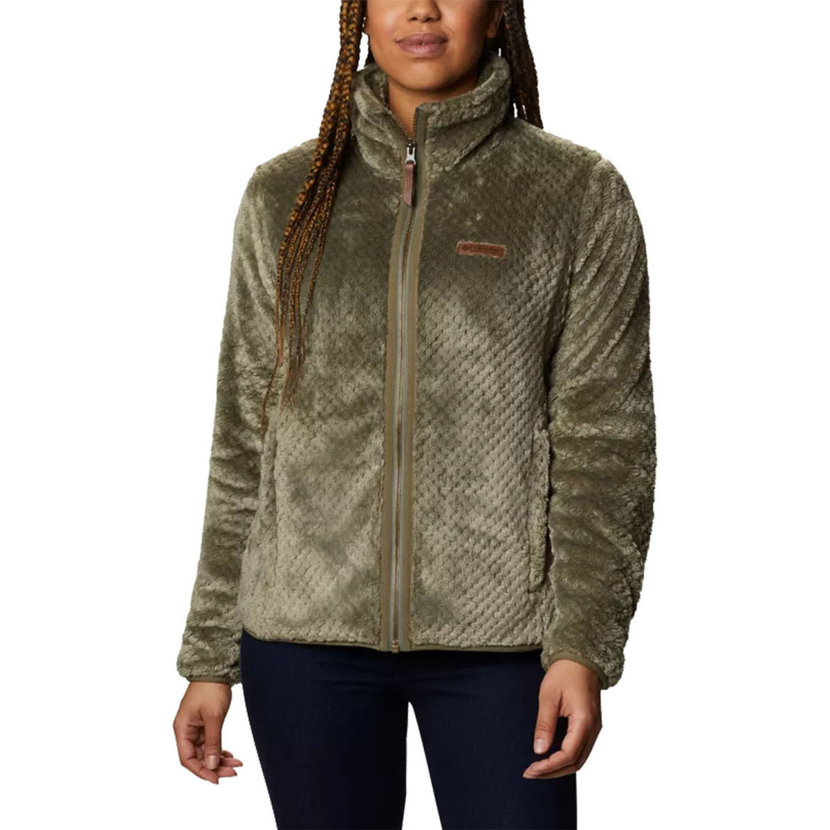Colombia Women's Fire Side II Sherpa Full Zip image in Stone Green