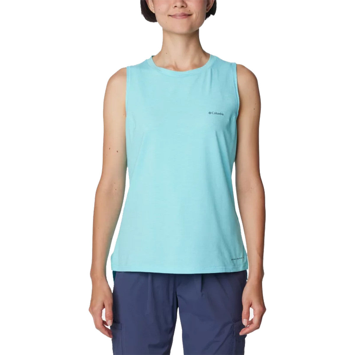 Columbia Women's Sun Trek Tank Image in Aquamarine Heather