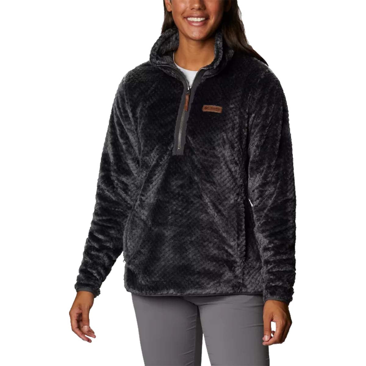 Columbia Women's Fire Side 1/4 Zip Sherpa Fleece - Shark