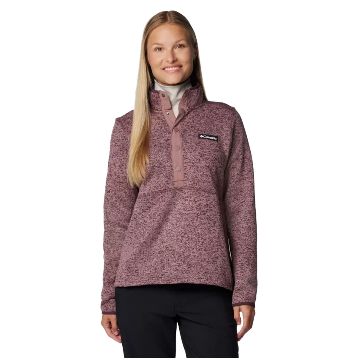Columbia Women's Sweater Weather 1/2 Snap Pullover - Moonvista-Fig Heather