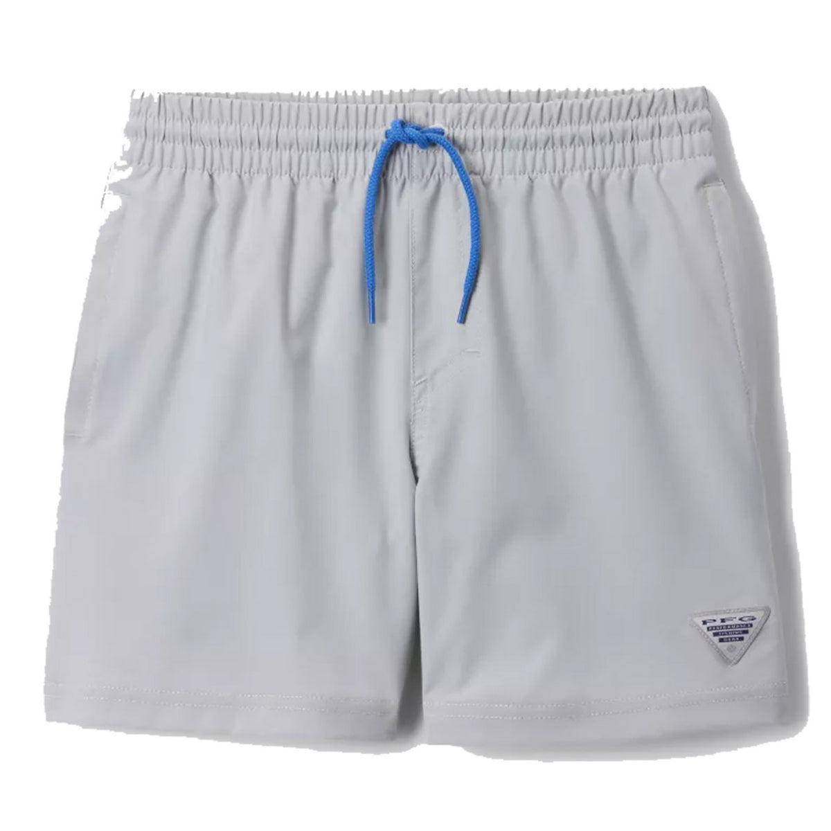 Columbia Youth PFG Rambler Water Short - Cool Grey-Vivid Blue