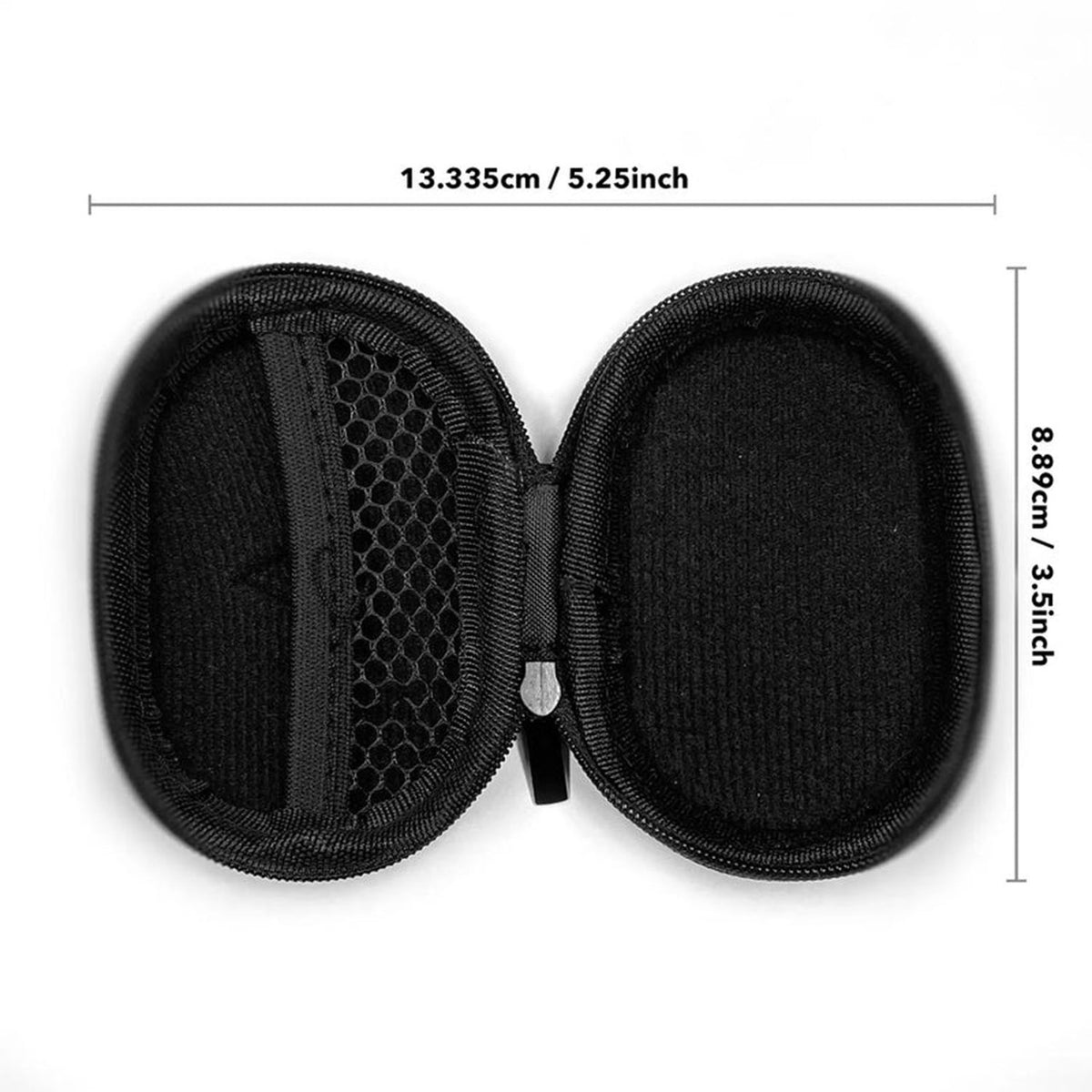 Decibullz Ear Protection Zippered Carrying Case Dimensions Image