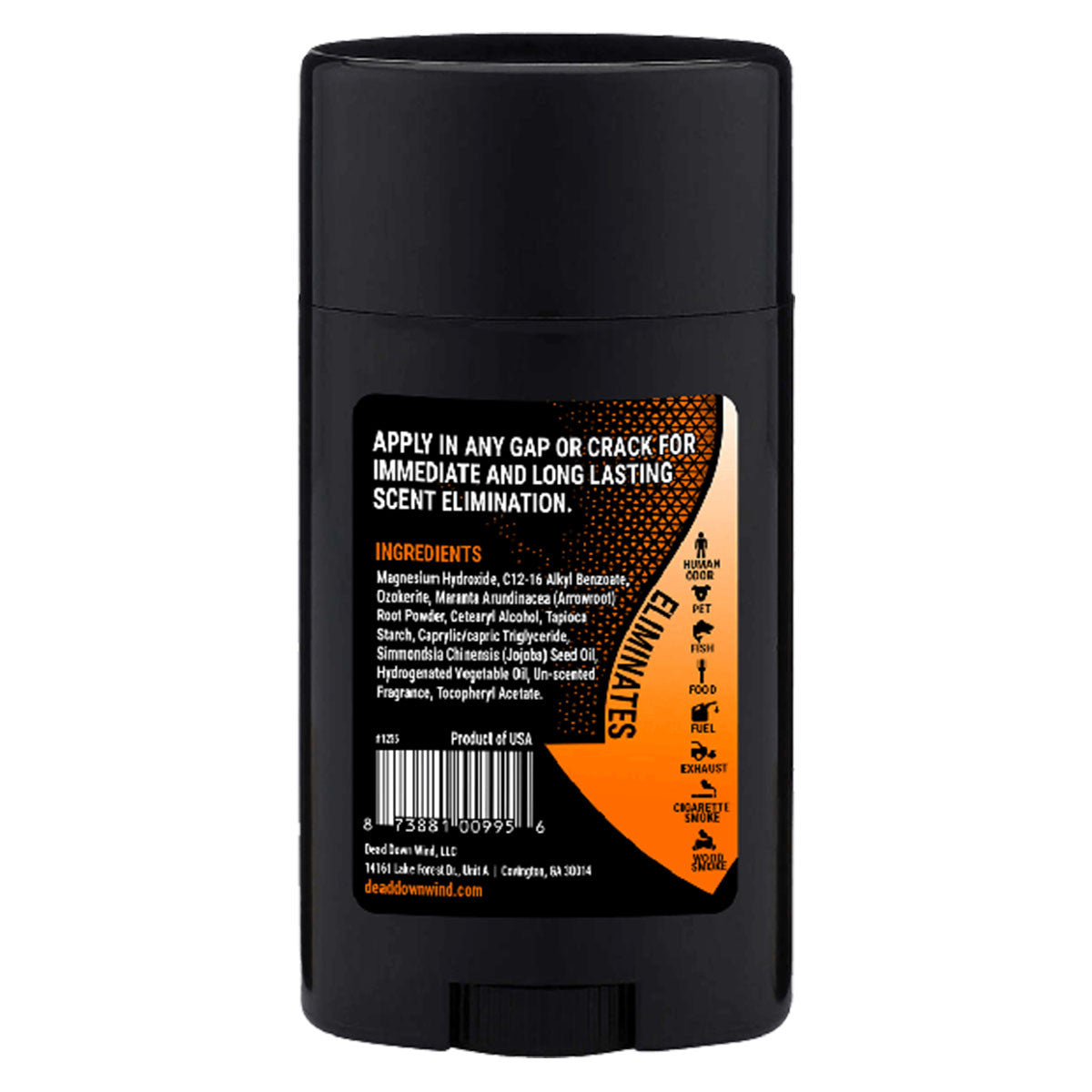 Dead Down Wind Black Premium Antiperspirant Solid Deodorant 2.25oz