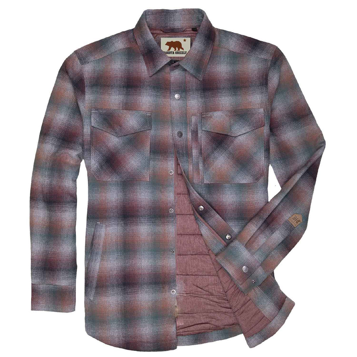 Dakota Grizzly Pinewood Flannel Shirt Jac Image in Brick