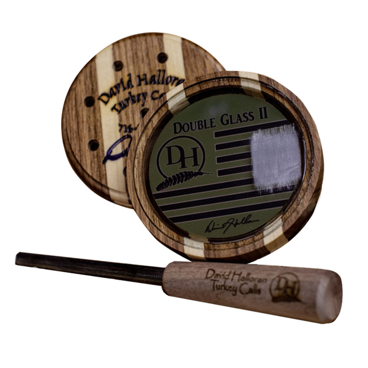 Image of the David Halloran Turkey Calls Double Glass II Turkey Pot Call.