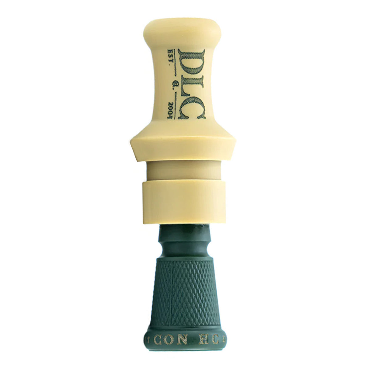 Duck Lander Calls Conartist Hand Cut Single Reed Duck Call Image in Tan-Green