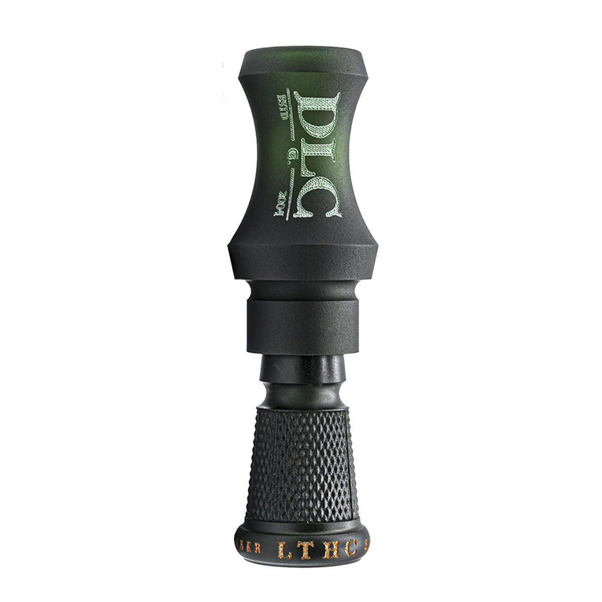 Duck Lander Calls Loud Timber Hand Cut Image in Dark Green