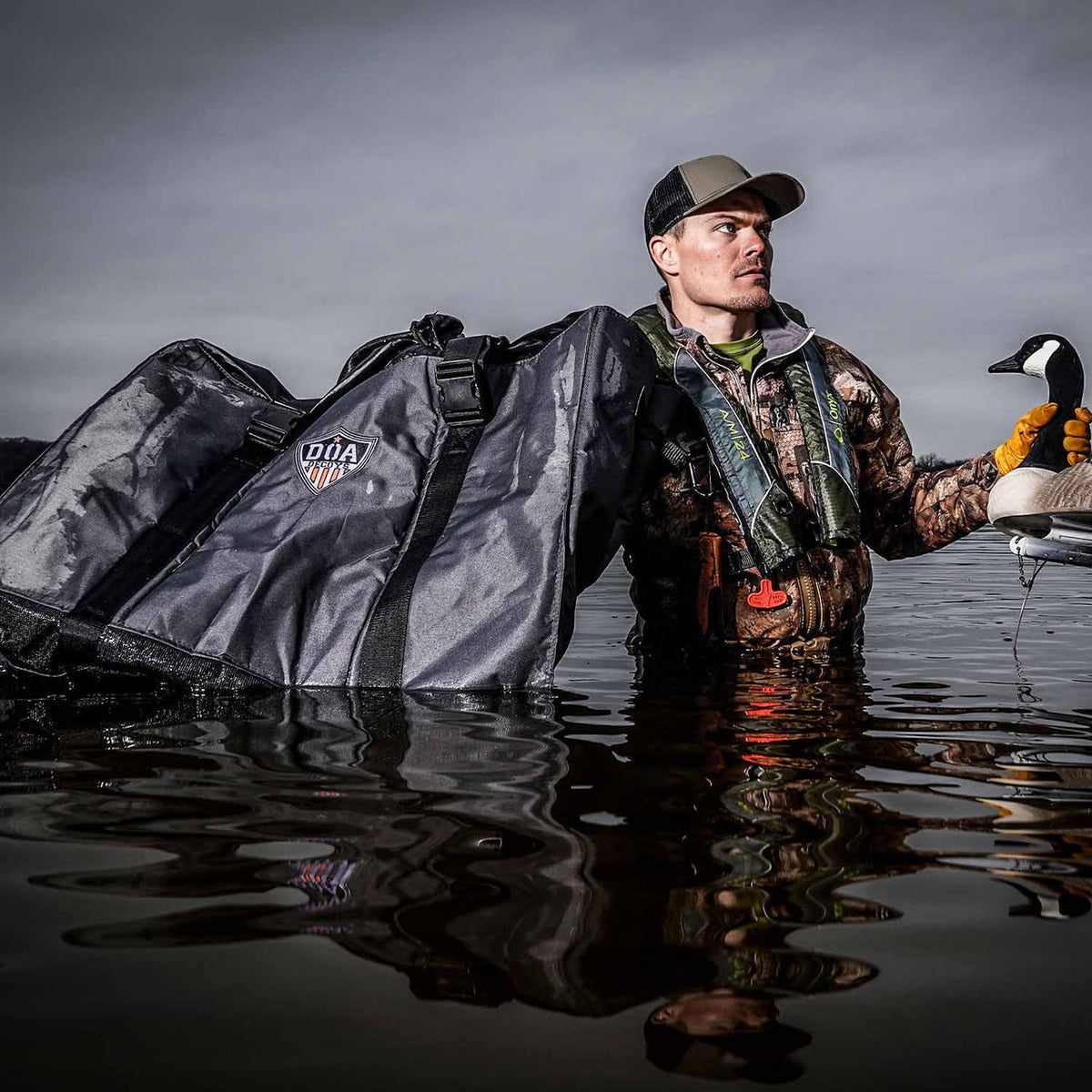 DOA Decoys Goose Full Body 6 Slot Bag action image