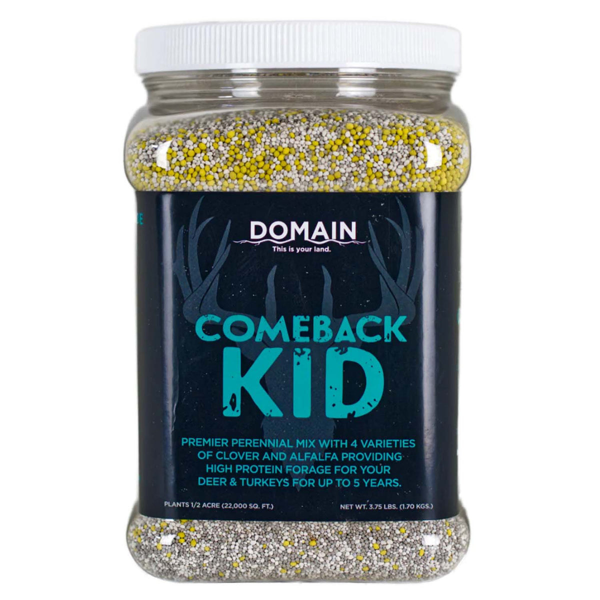 Container Image of the Domain Outdoor Comeback Kid Food Plot Seed.