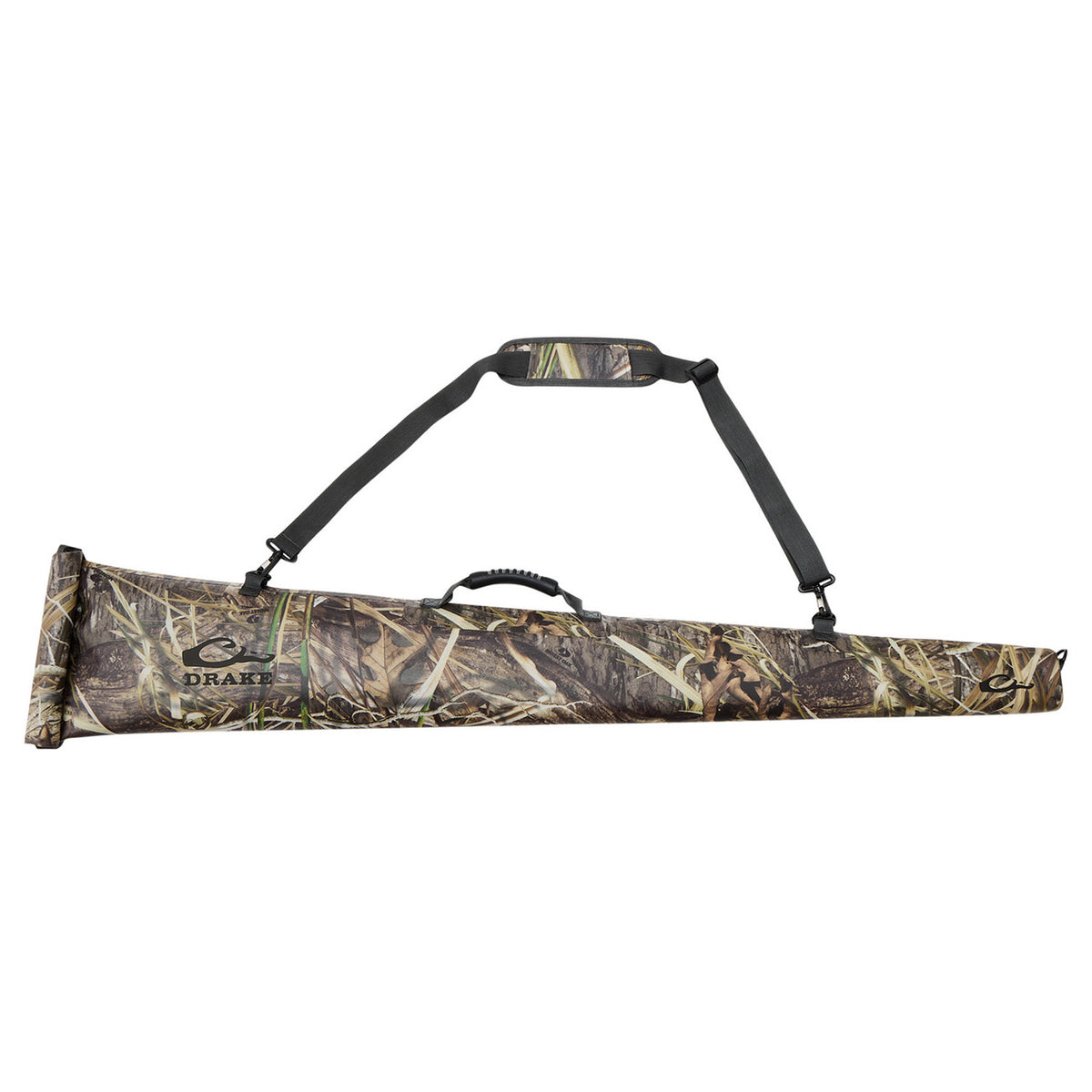 Drake Waterfowl Hardline Waterproof Gun Case Image in Mossy Oak Habitat