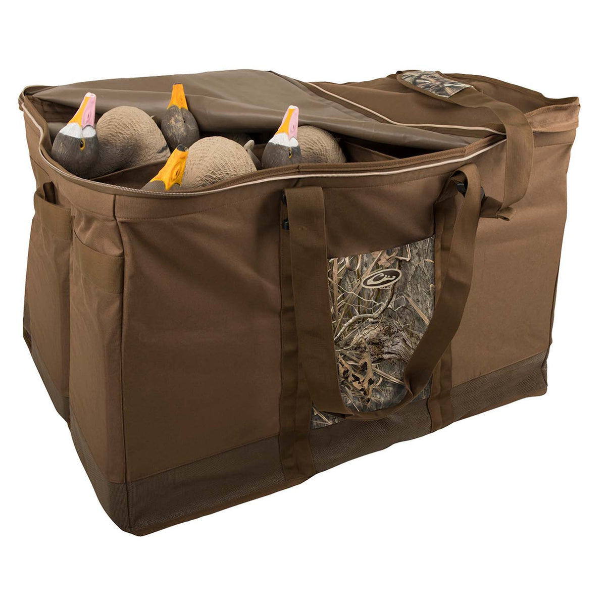 Drake Waterfowl 6 Slot Zippered-Top Decoy Bag Product Image in Mossy Oak Blades