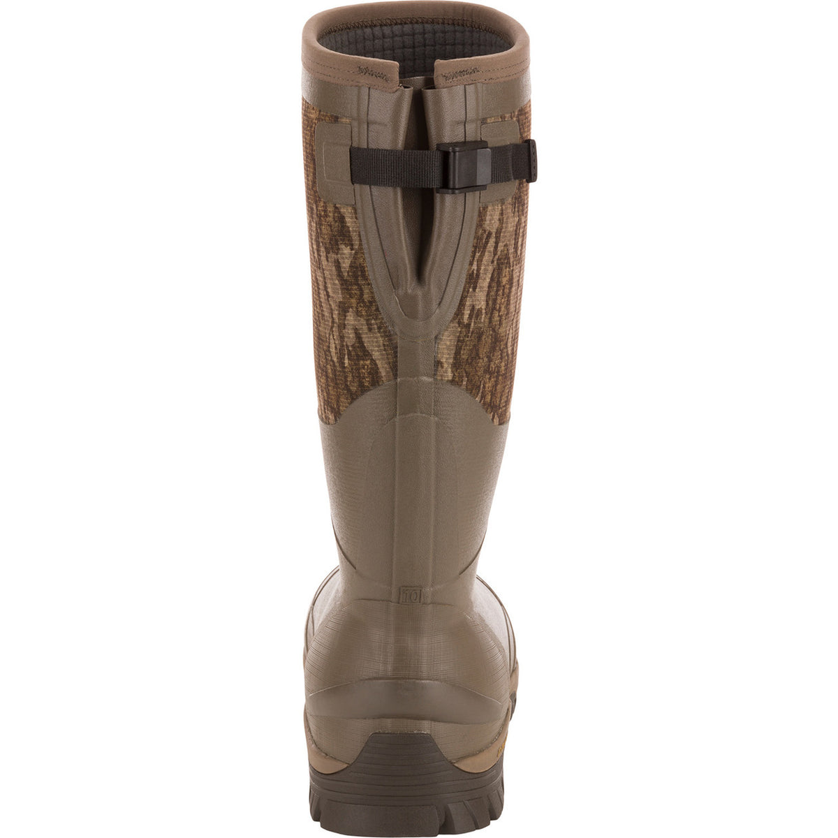 Drake Waterfowl BMF1600 17" Insulated Rubber Boots Back Image in Mossy Oak Bottomland
