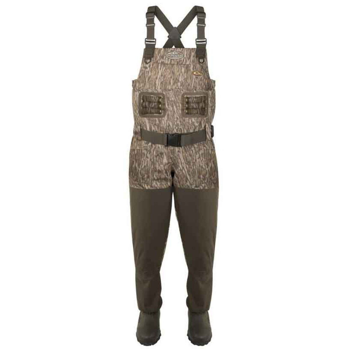 Drake Waterfowl Eqwader 1600 Breathable Wader with Tear-Away Liner in Mossy Oak Bottomland