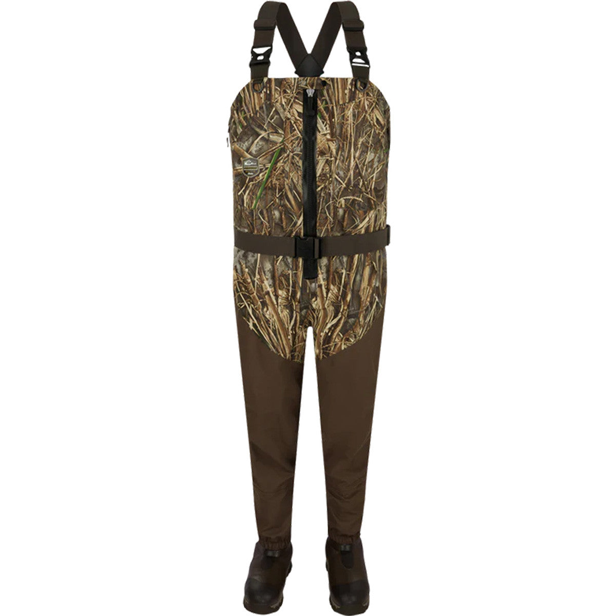 Drake Uninsulated Guardian Elite HND Front Zip Wader Image in Realtree Max 7