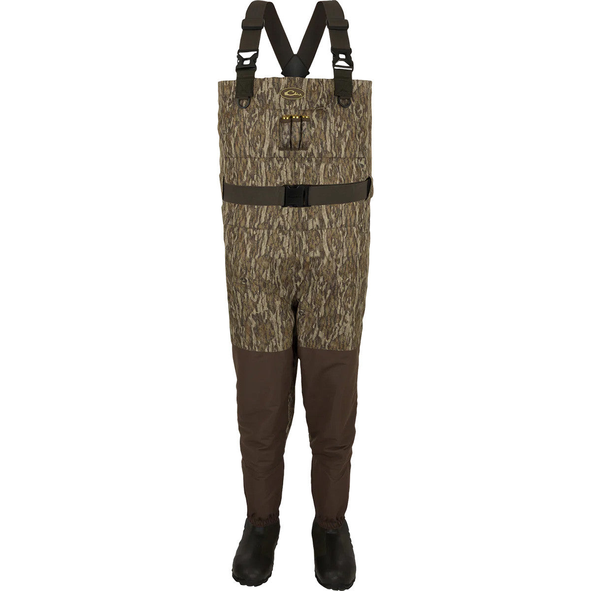 Image of Drake Women's 1600 Insulated Breathable Eqwader Wader in Mossy Oak Bottomland