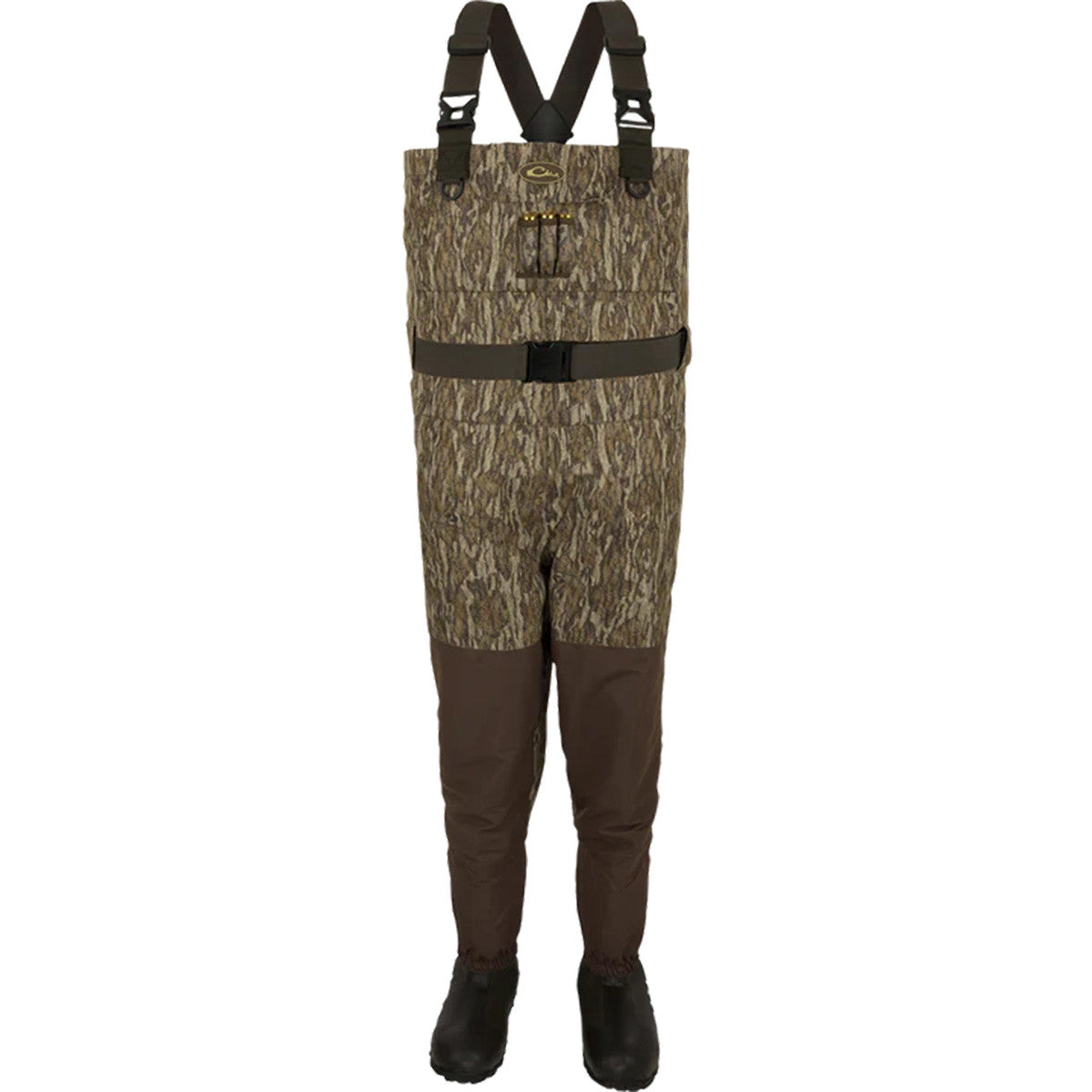 Drake Youth Insulated Guardian Elite Vanguard Breathable Waders Image in Mossy Oak Bottomland