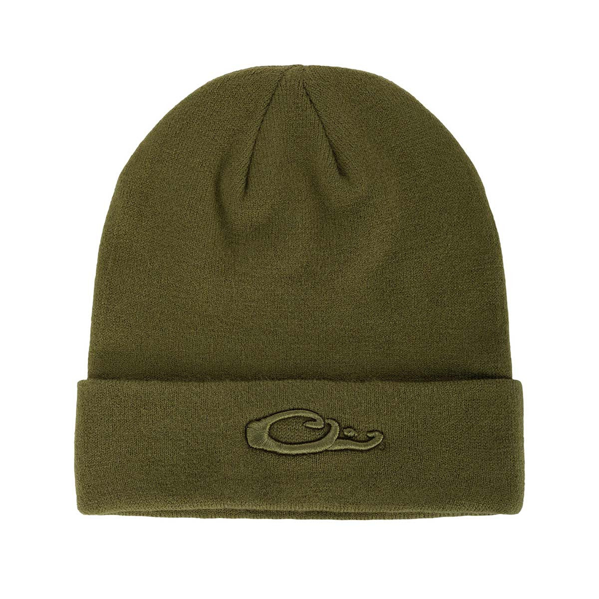 Drake Waterfowl Rib-Knit Stocking Cap Image in Olive White